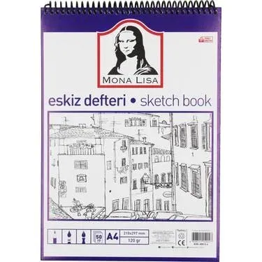 Monalisa Eskiz Defteri A4 120 g 50 yp Telli
