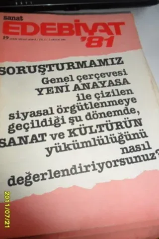 Sanat Edebiyat 1982 / 19