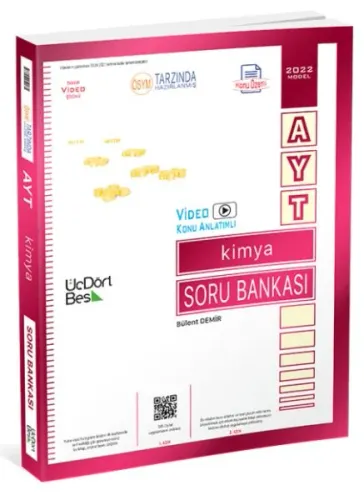 Üç Dört Beş 2022 AYT Kimya Soru Bankası %27 indirimli Bülent Demir