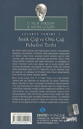 Felsefe Tarihi 1 Antik Çağ ve Orta Çağ Felsefesi Tarihi H. Nur Erkızan
