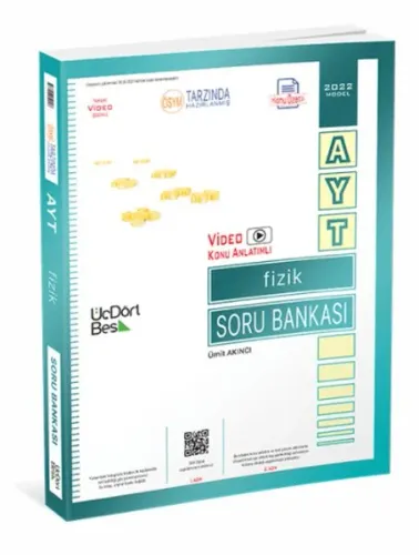 Üç Dört Beş 2022 AYT Fizik Soru Bankası %27 indirimli Ümit Akıncı