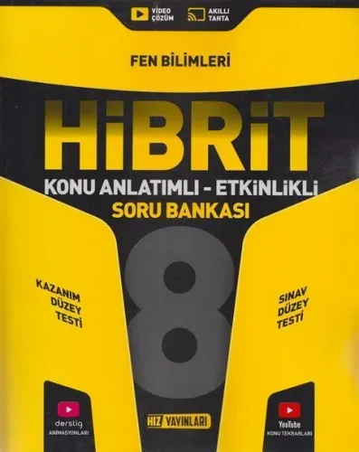 Hız 8. Sınıf Fen Bilimleri HİBRİT Konu Anlatımlı Etkinlikli Soru Bankası