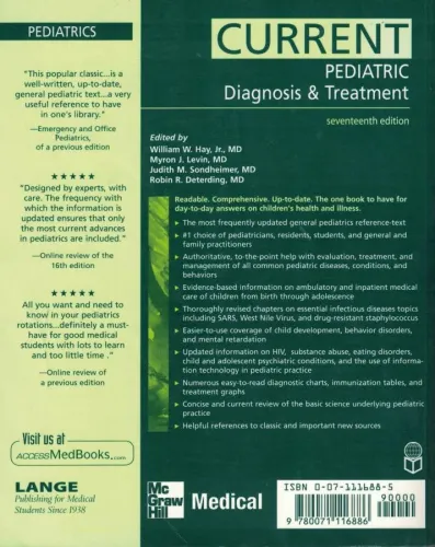 Current Diagnosis and Treatment of Pediatrics 17th Edition William W. 