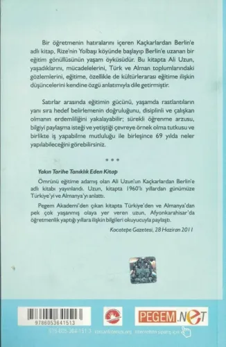 Kaçkarlardan Berlin'e Bir Eğitim Gönüllüsünün Yaşam Öyküsü (ithaflı-im