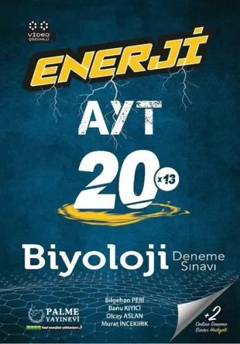 Palme Yayınları AYT Biyoloji 20 x 13 Deneme Sınavı