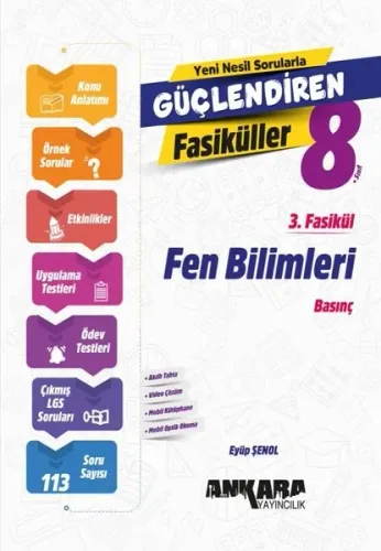 Ankara Yayıncılık 8. Sınıf Fen Bilimleri Güçlendiren 3. Fasikül