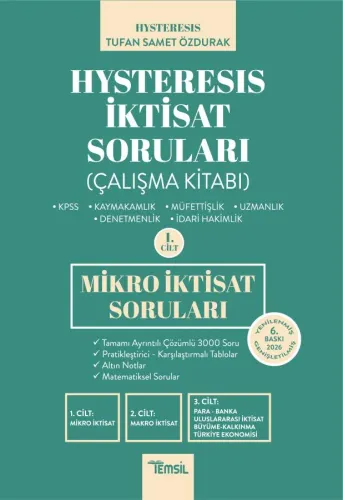 Hysteresis İktisat Soruları Cilt-1 Mikro İktisat - 2026