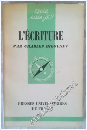 Que Sais - Je ? l'Écriture -        1955