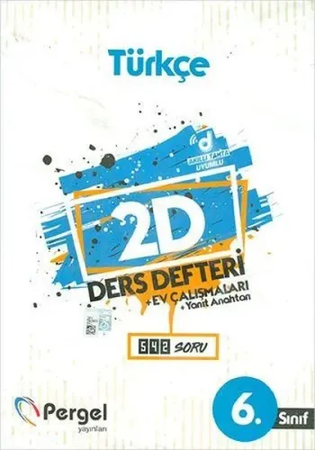 Pergel Yayınları 6. Sınıf Türkçe 2D Ders Defteri Ev Çalışmaları