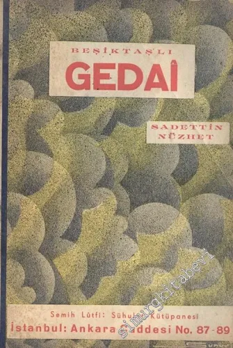 19. Asır Sazşairlerinden Beşiktaş'lı Gedai -