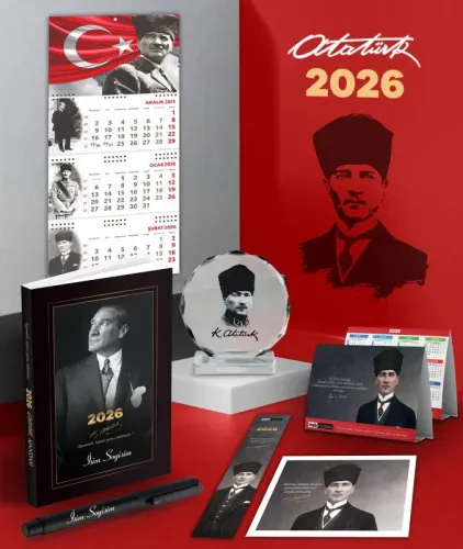 Kişiye Özel 2026 Atatürk İstikbal Ajanda - Ayyıldız Duvar Takvimi - Ma