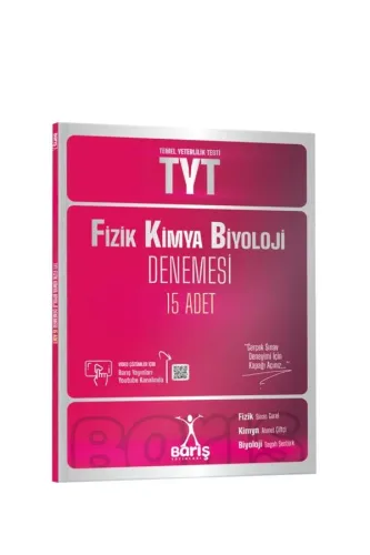 BARIŞ YAYINLARI TYT FİZİK-KİMYA-BİYOLOJİ 15 ADET DENEME