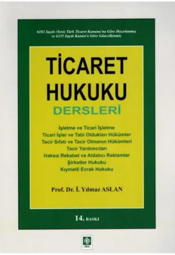 Ticaret Hukuku Dersleri