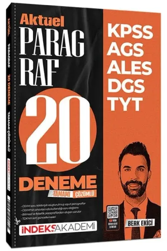 İndeks Akademi 2026 KPSS MEB-AGS ALES DGS TYT Aktüel Paragraf 20 Deneme Çözümlü