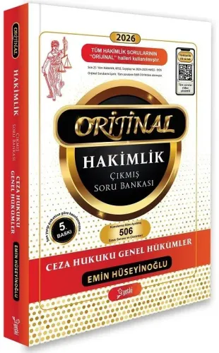 Yetki Yayınları 2026 Hakimlik Ceza Hukuku Genel Hükümler ORJİNAL Çıkmış Soru Bankası