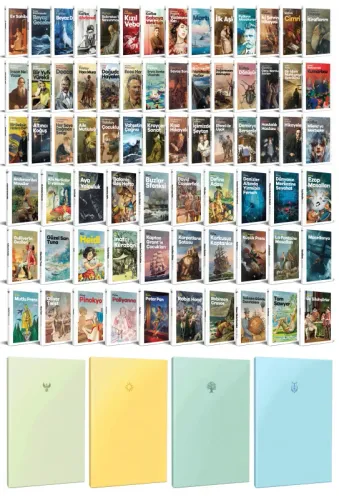 72 Dünya Klasiği ve Pastel Çizgisiz Defter Seti -2 - Halkkitabevi