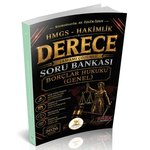 HUKAL HMGS-Hakimlik Derece Borçlar Hukuku Genel Hükümler Soru Bankası