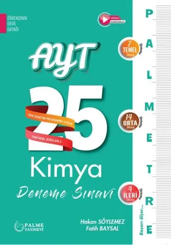 Palme AYT Kimya Palmetre 25 Deneme