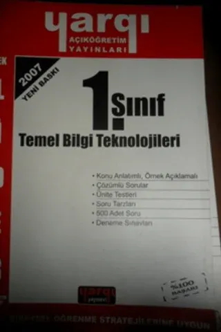 1.Sınıf Temel Bilgi Teknolojileri