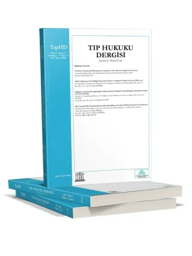 Legal Tıp Hukuku Dergisi 2027 Yılı Aboneliği (2 Sayı)