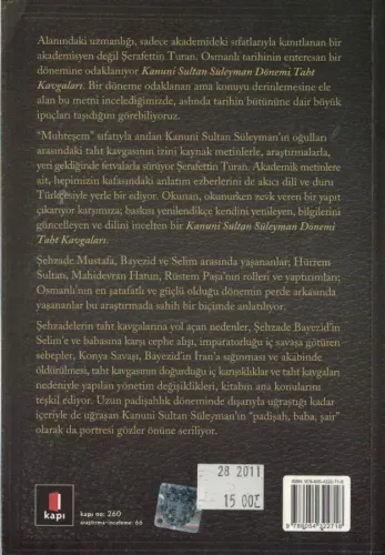 Kanuni Sultan Süleyman Dönemi Taht Kavgaları Şerafettin Turan Kapı Yay