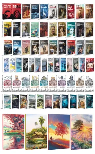 65 Dünya Klasiği ve Manzara Temalı 64 Sayfa Çizgili Defter Seti -1 - H