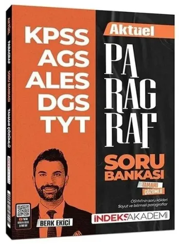İndeks Akademi 2026 KPSS MEB-AGS ALES DGS TYT Aktüel Paragraf Soru Bankası Çözümlü
