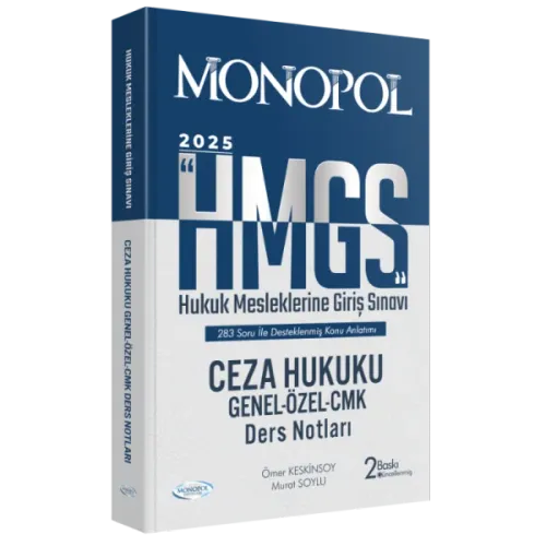 MONOPOL HMGS Ceza Hukuku Genel – Özel – CMK Ders Notları