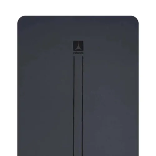 Çift Çizgi Tasarımlı 5mm Kauçuk Yoga Pilates Mat Siyah