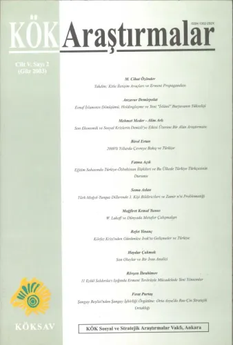 Kök Araştırmalar: Kök Sosyal ve Stratejik Araştırmalar Dergisi
