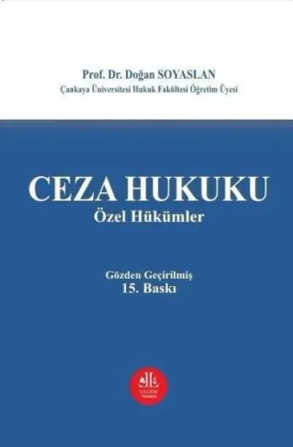 Ceza Hukuku Özel Hükümler