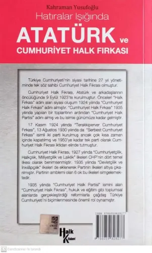 Hatıralar Işığında Atatürk ve Cumhuriyet Halk Fırkası Kahraman Yusufoğ