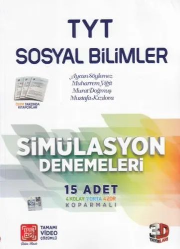 3D TYT SOSYAL BİLİMLER SİMÜLASYON DENEMELERİ 15 ADET