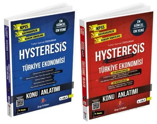 Dizgi Kitap Yayınları KPSS Kaymakamlık Türkiye Ekonomisi HYSTERESIS Konu Anlatımı 2 Cilt