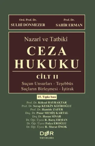NAZARÎ ve TATBİKÎ CEZA HUKUKU (CİLT II)