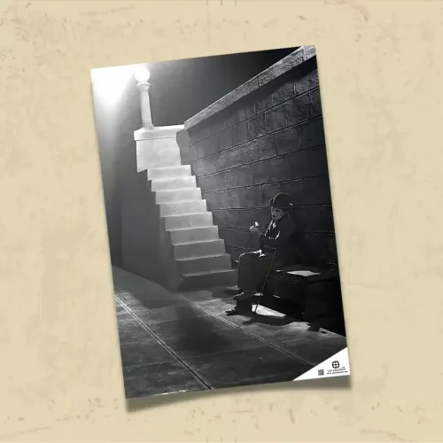 POSTER 0152 - CHARLIE CHAPLIN, FİLM KARESİ - CITY LIGHTS - KUŞE KAĞIT (33X48)