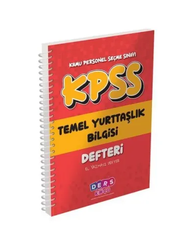 Ders Koçu KPSS Temel Yurttaşlık Bilgisi Defteri Ders Koçu Yayınları