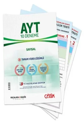 Çözüm Hocalara Geldik AYT Sayısal Tamamı Video Çözümlü 10 Deneme