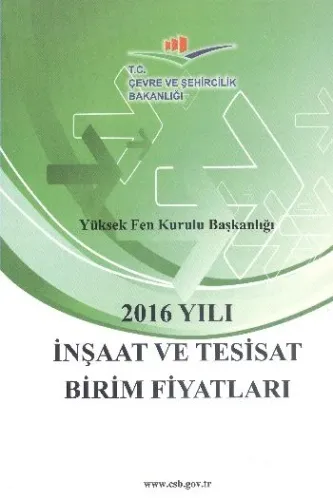 2016 Yılı İnşaat ve Tesisat Birim Fiyatları