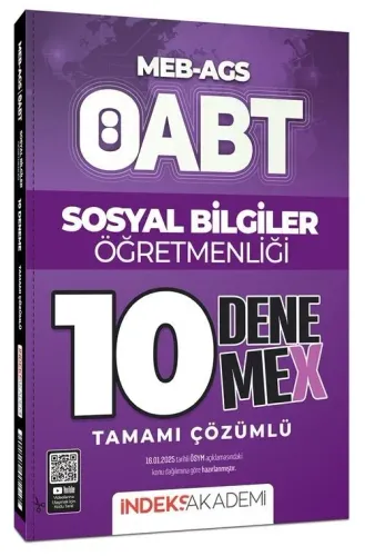İndeks Akademi 2025 ÖABT MEB-AGS Sosyal Bilgiler Öğretmenliği 10 Denem