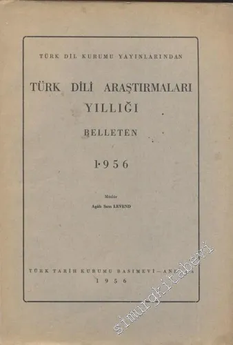 Türk Dili Araştırmaları Yıllığı Belleten 1956 - Yıl: 1956        1956