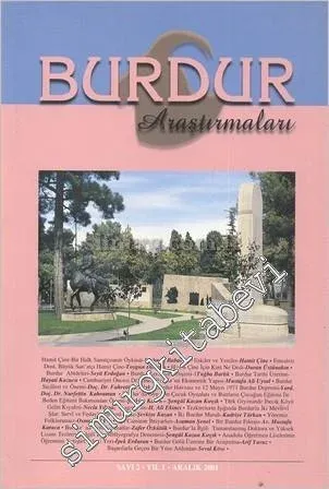 Burdur Araştırmaları - Sayı: 2    Yıl: 1   2001