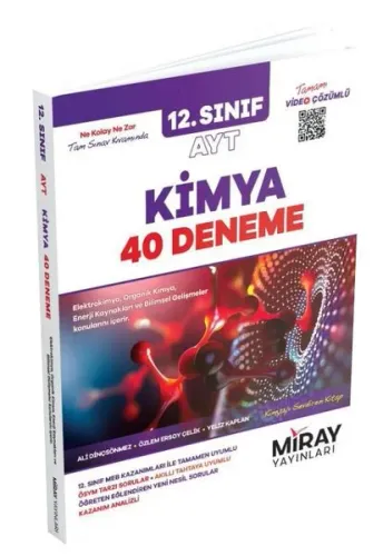 Miray Yayınları 12. Sınıf AYT Kimya 40 Deneme