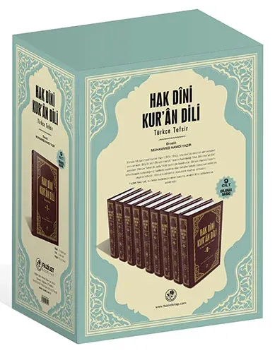 Hak Dini Kuran Dili Türkçe Tefsir Elmalılı Tefsiri 9 Cilt  Takım