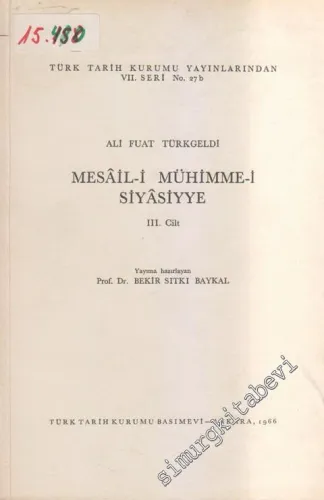 Mesail-i Mühimme-i Siyasiyye Cilt 3 -