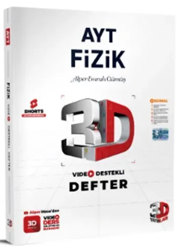 3D AYT Fizik Video Destekli Defter
