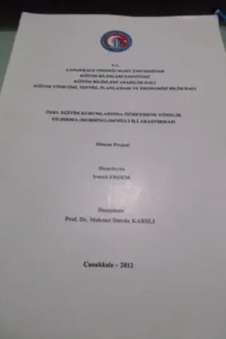 Özel Eğitim Kurumlarında Öğretmene Yönelik Yıldırma : Denizli İli Araştırması/Notları