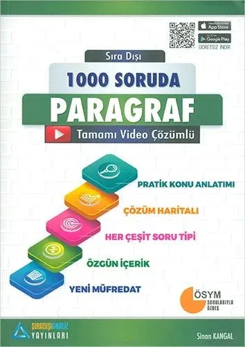 Sıradışı Analiz 1000 Soruda Paragraf Konu Anlatımlı Soru Bankası