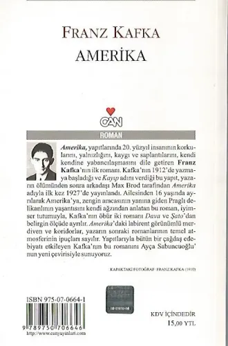 Amerika Franz Kafka Can Yayınları %48 indirimli