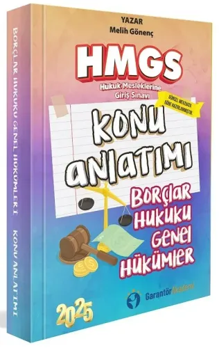 Garantör Akademi 2025 HMGS Borçlar Hukuku Genel Hükümler Konu Anlatımı